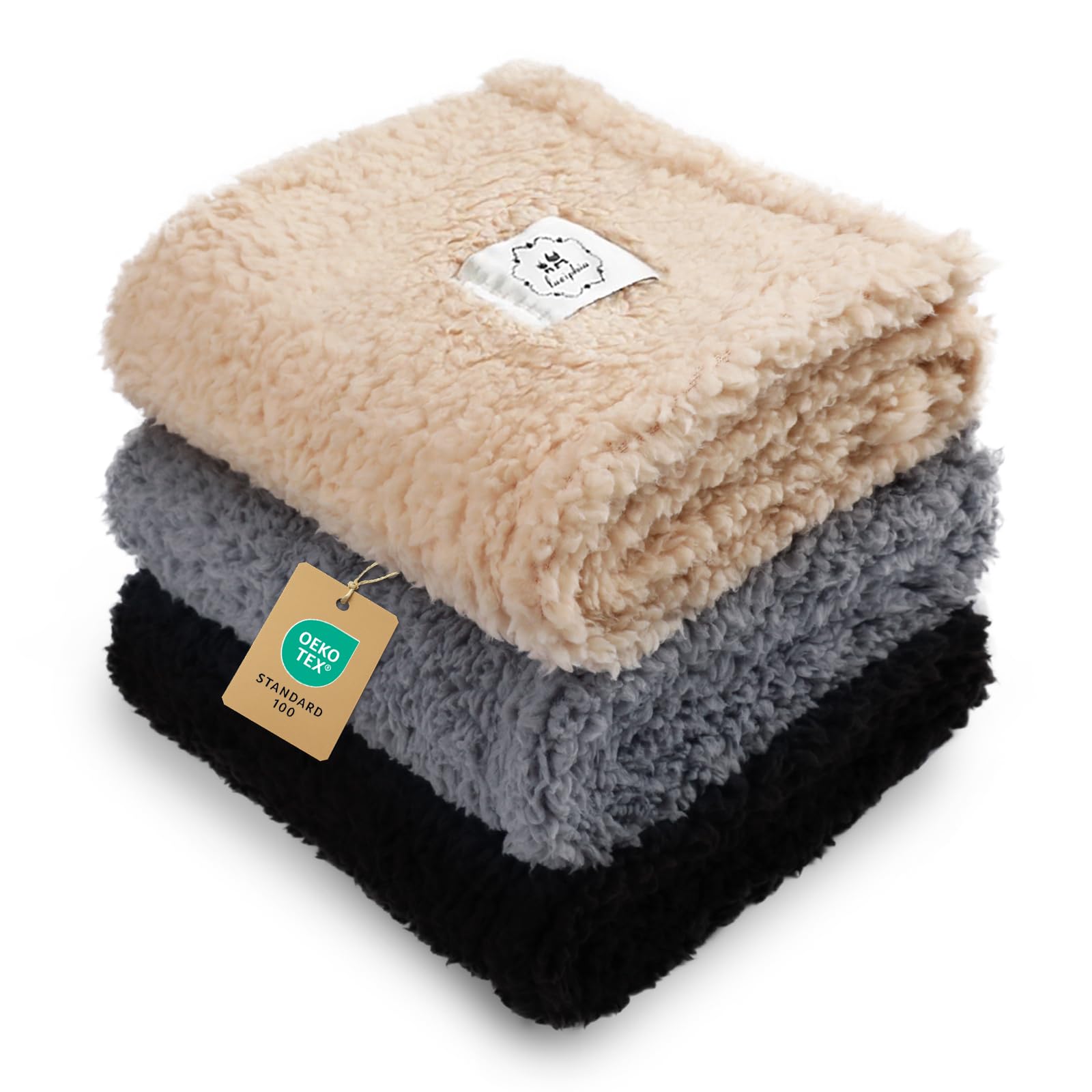 Luciphia Calming Blankets paw print design for cozy pet comfort on the couch