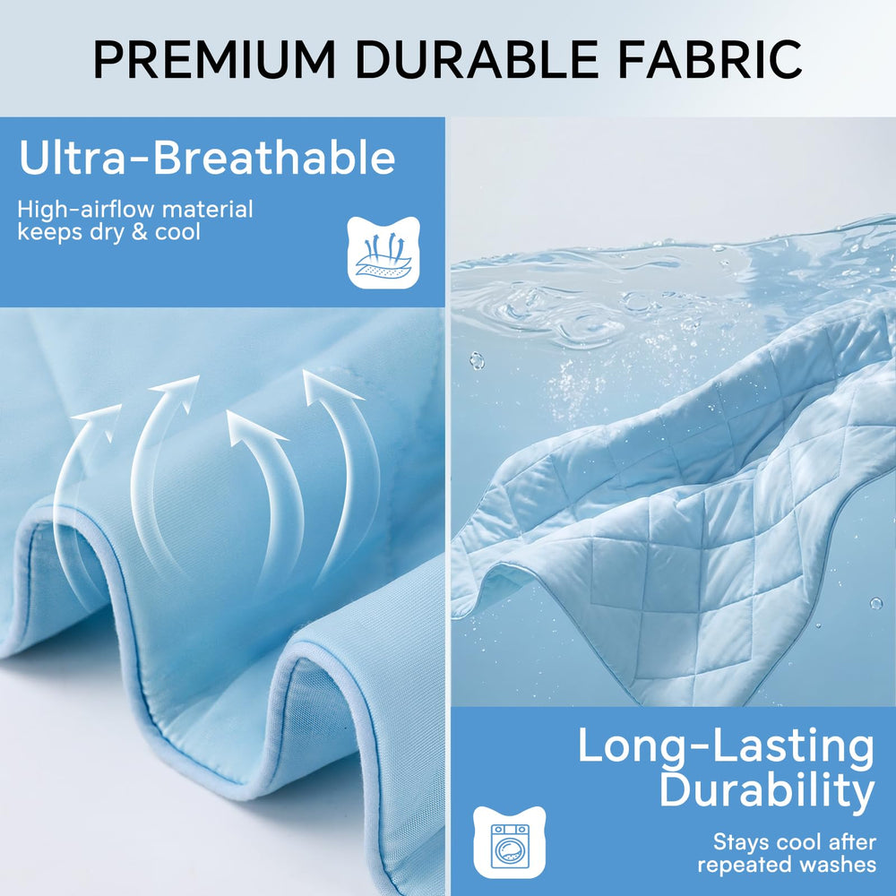 Luciphia cooling blanket is machine washable for easy cleaning after play.