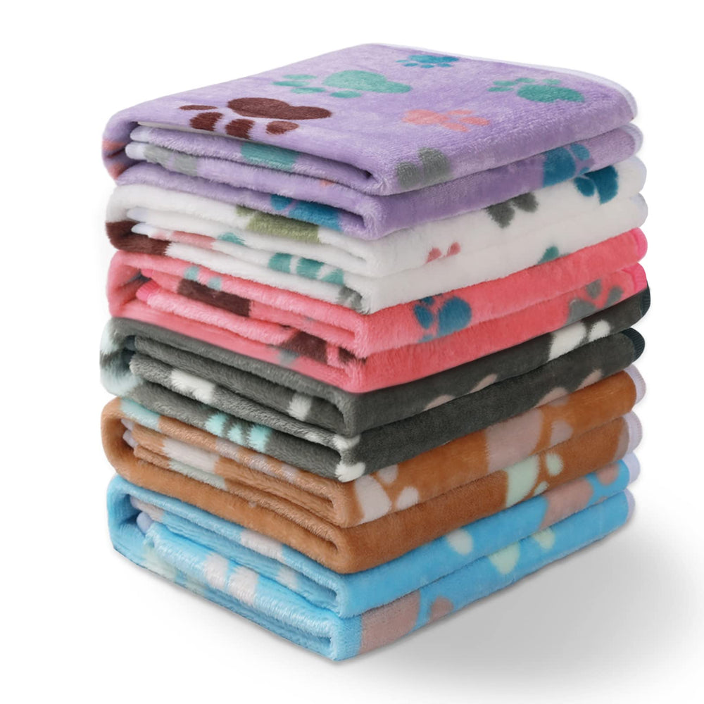 Luciphia dog blanket paw-print design offering cozy warmth for large pets