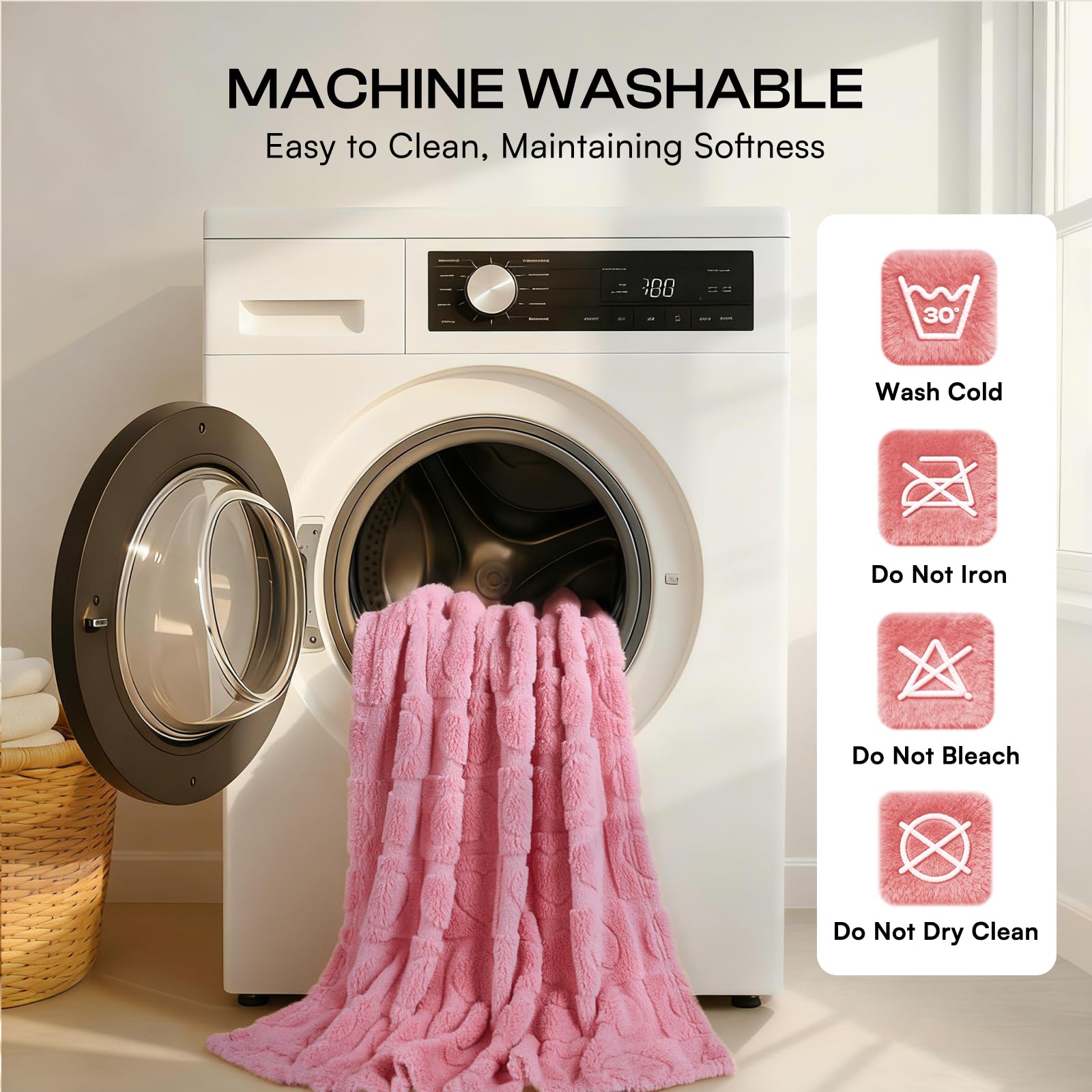 Luciphia machine-washable blanket is easy to clean after messy moments.
