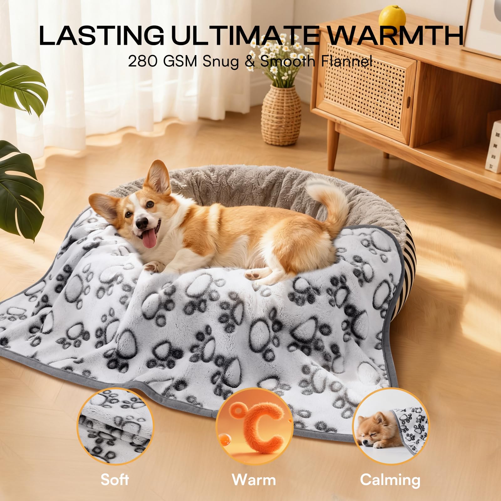 Luciphia furniture-protection blanket helps deter scratching and hair mess on sofas.