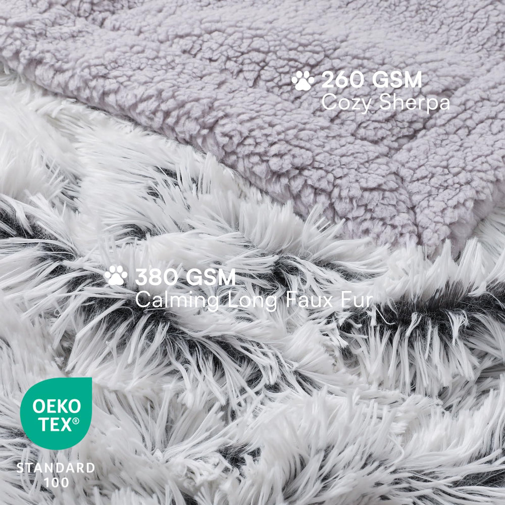 Luciphia large waterproof dog blanket sherpa-soft side showcases plush warmth for resting