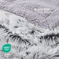 Luciphia large waterproof dog blanket sherpa-soft side showcases plush warmth for resting