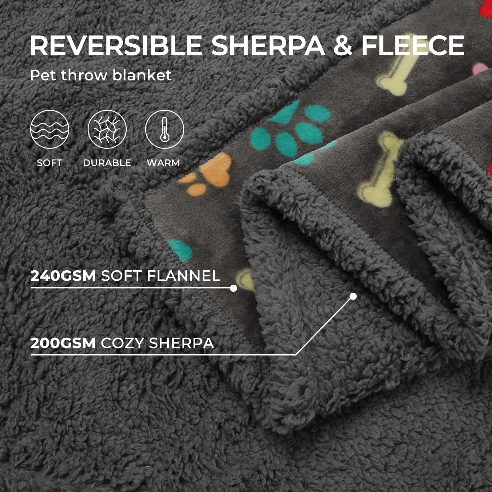 Luciphia machine-washable pet blanket for easy cleaning