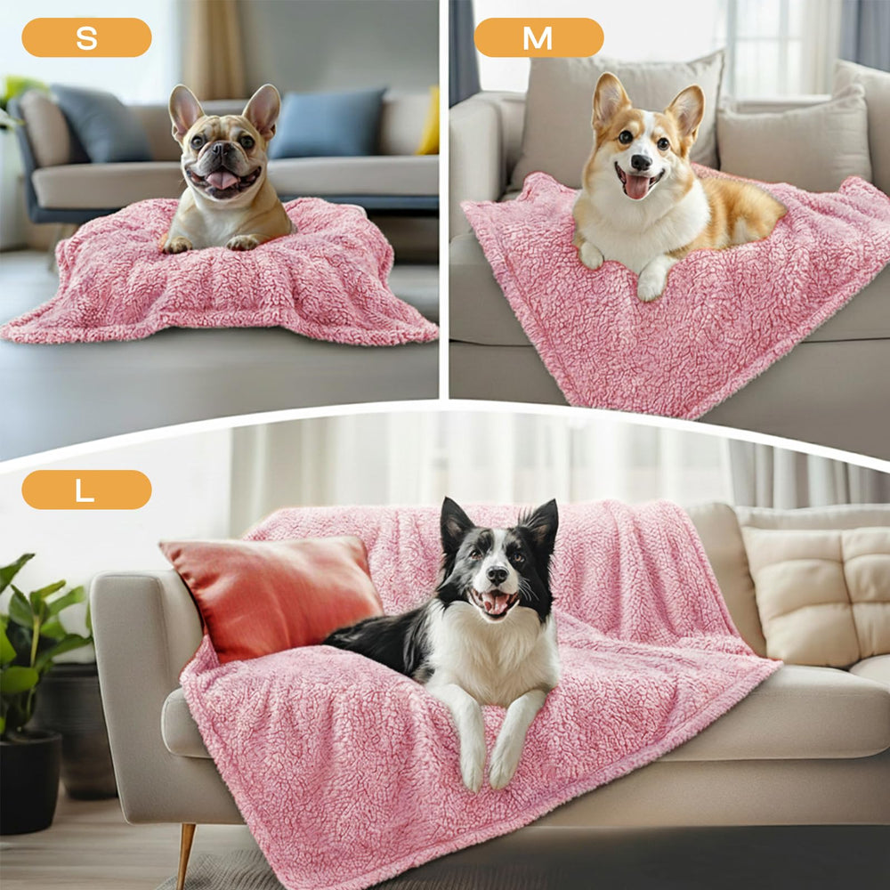 Luciphia machine-washable pink dog blanket makes cleanup simple.