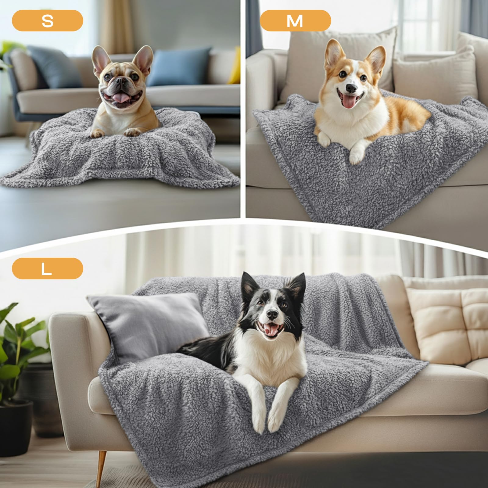 Luciphia paw-print design blanket adds cute texture for pets.