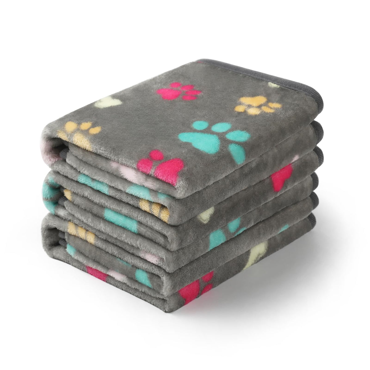 Luciphia paw-printed large grey throw on sofa showing pet-friendly protection and style