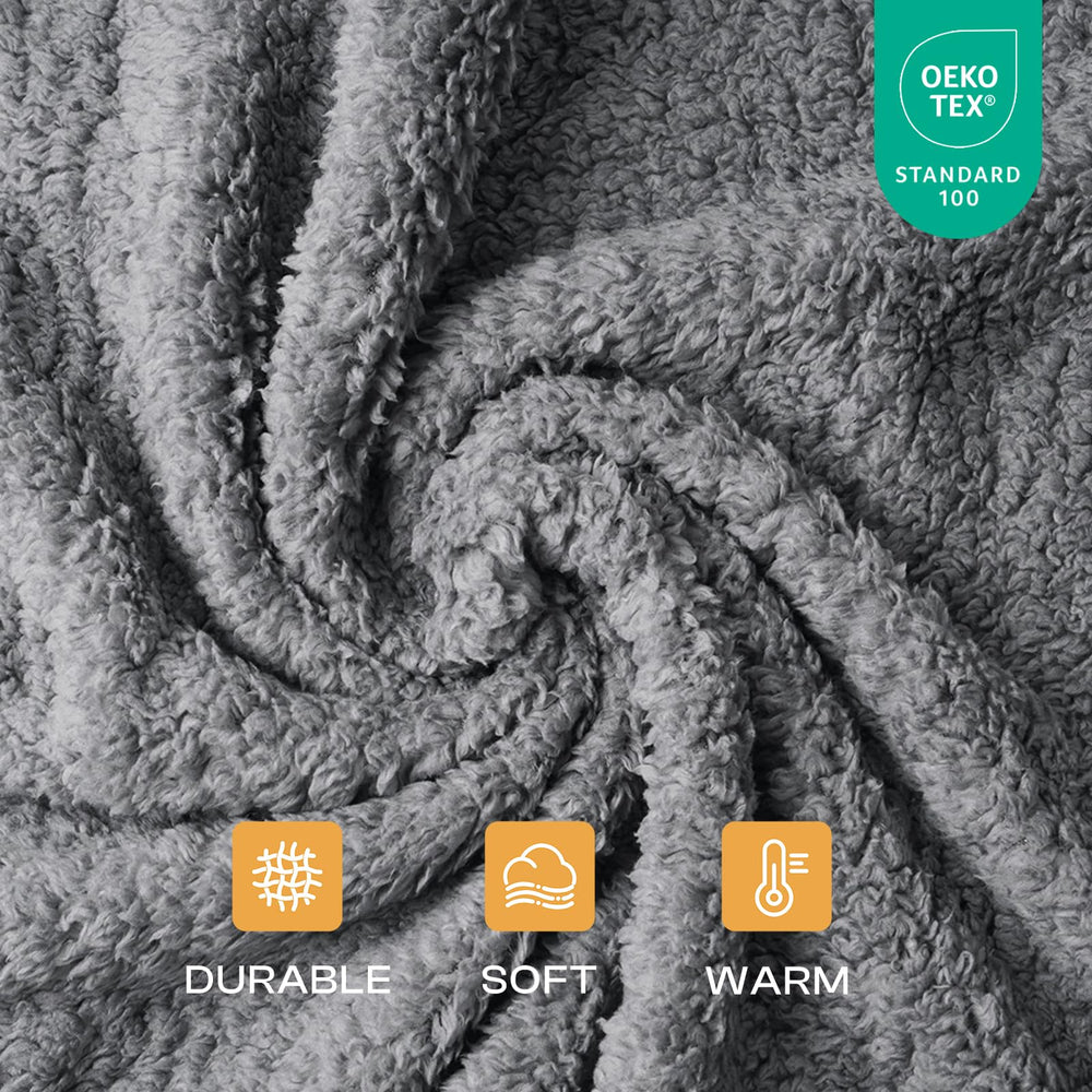 Luciphia pet blanket with fluffy sherpa fleece for cozy lounging.
