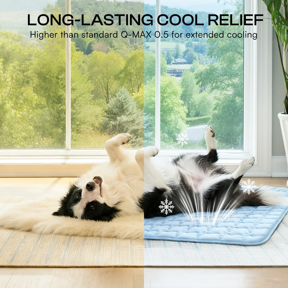 Luciphia Premium Dog Cooling Mat uses durable Oxford fabric for everyday chew-resistance.
