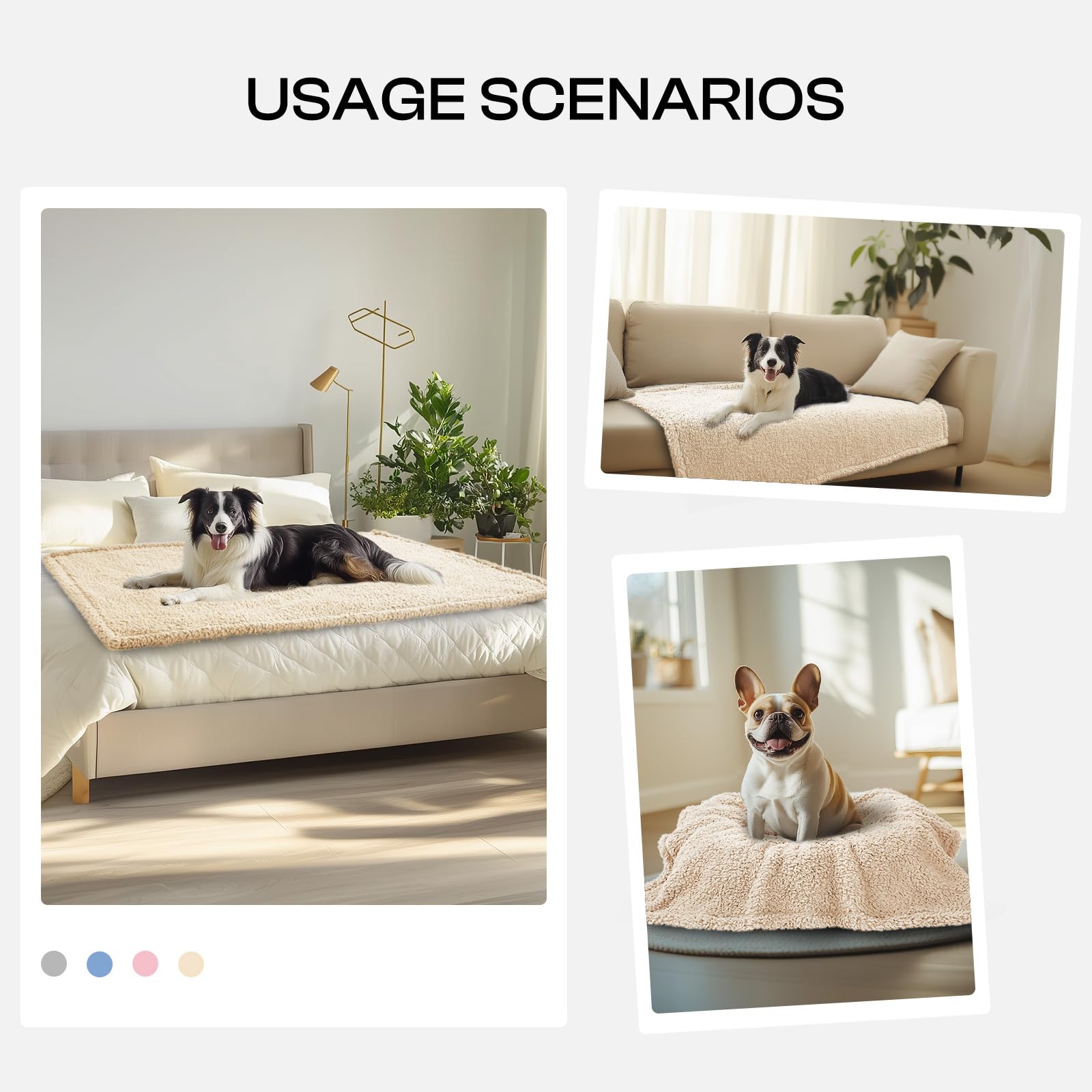 Luciphia sherpa-texture close-up highlighting ultra-soft surface for pets.