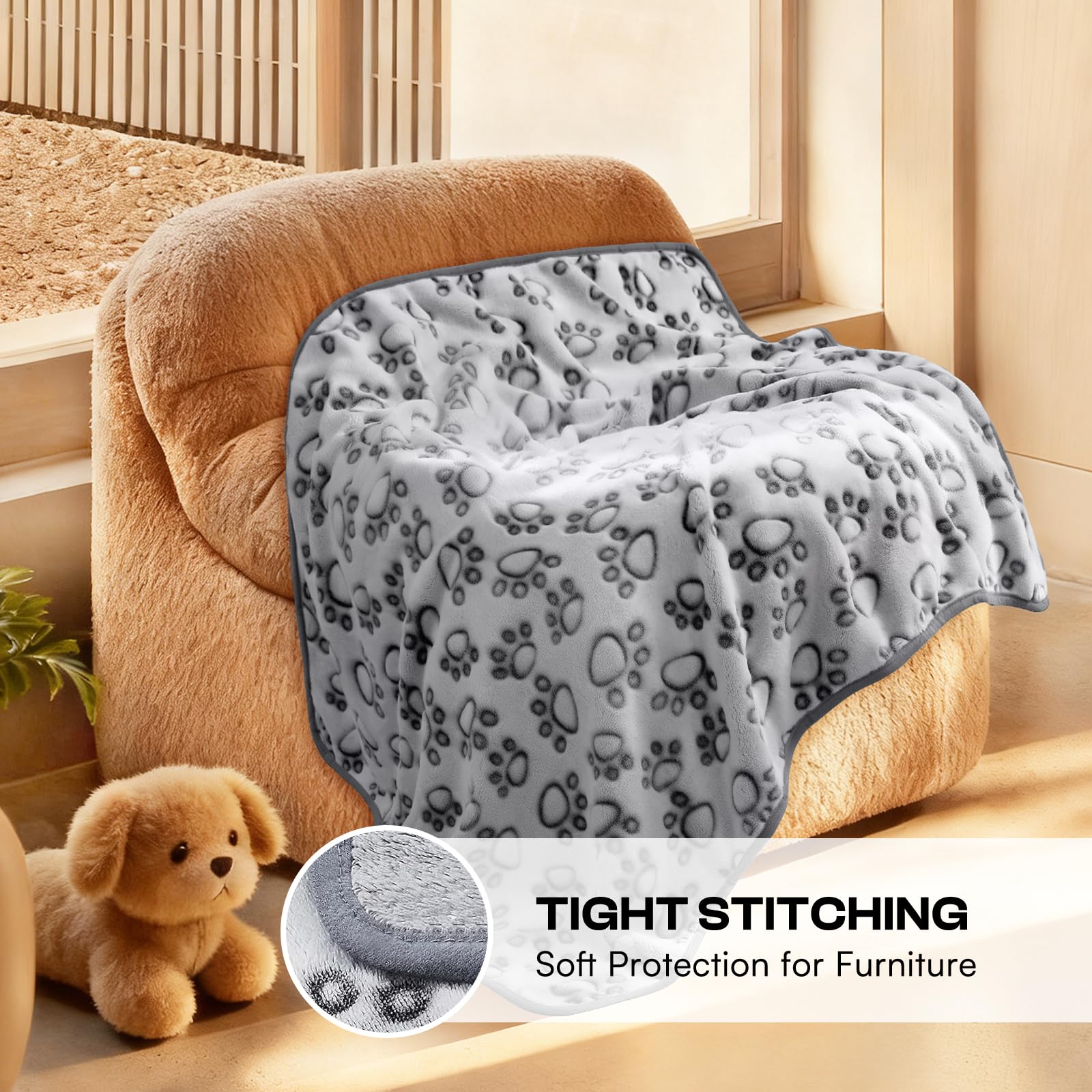 Luciphia blanket on dog bed offers plush comfort for naps