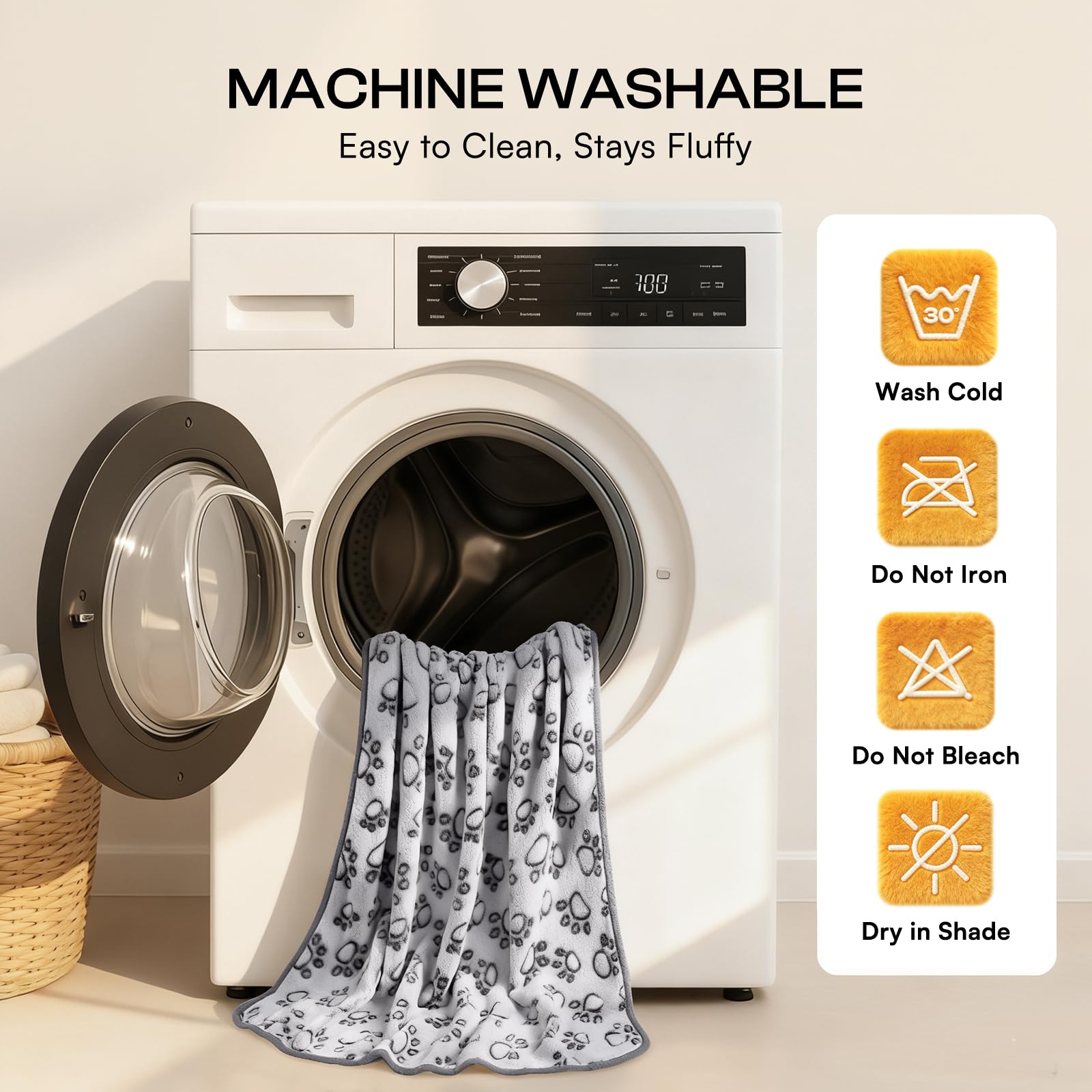 Luciphia blanket washable and stays soft after washing