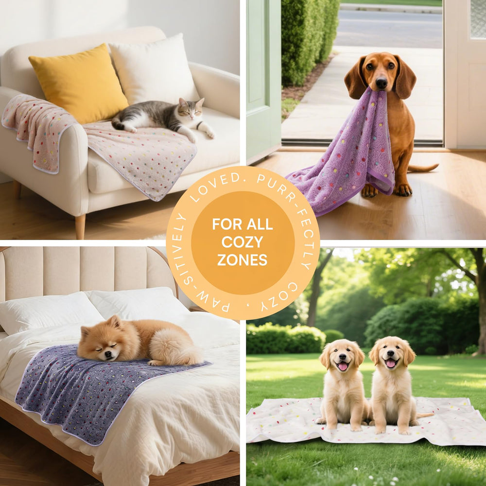 Luciphia soft fluffy fleece large blanket 41x31 keeps pets warm on beds.