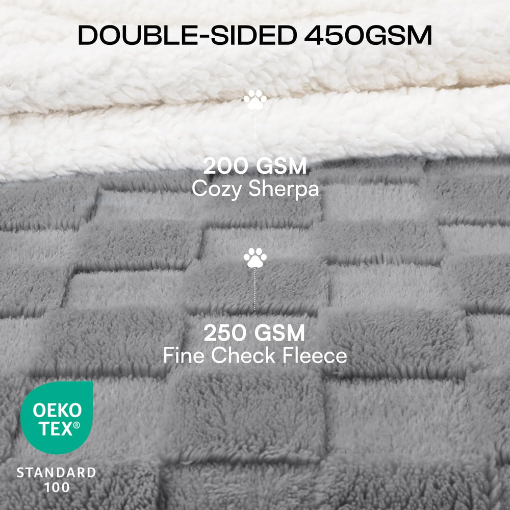 Luciphia waterproof dog blanket reversible surface shows sherpa warmth for year-round comfort