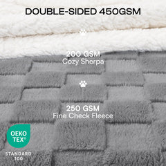 Luciphia waterproof dog blanket reversible surface shows sherpa warmth for year-round comfort