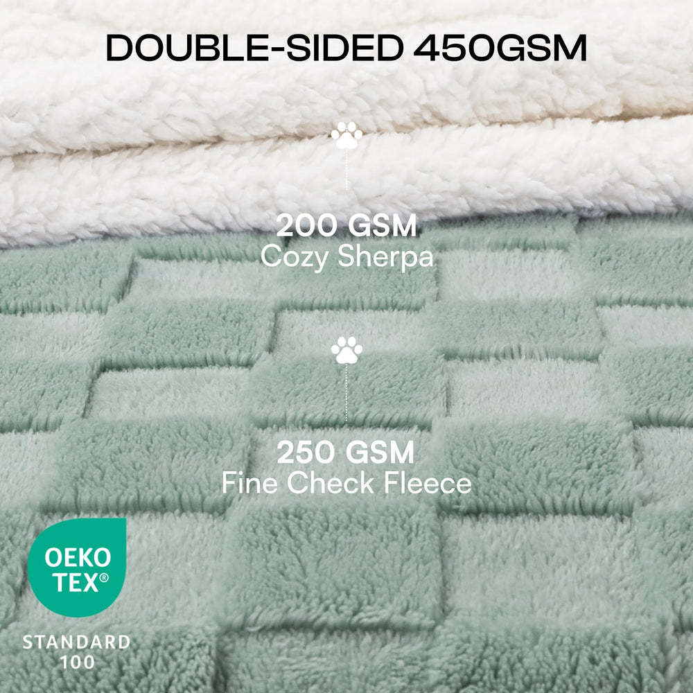 Closeup of Luciphia fleece highlighting soft warm material for cozy pet comfort