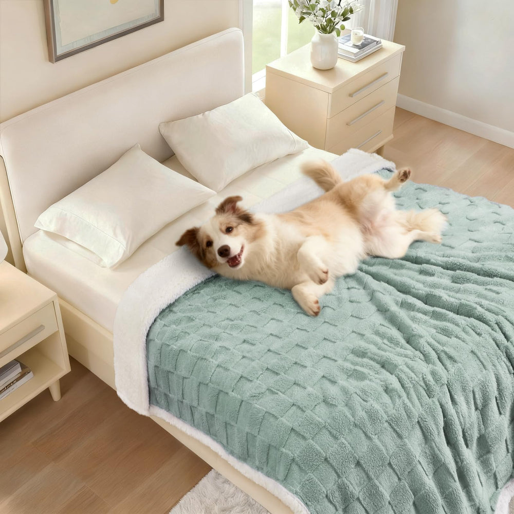 Luciphia blanket with reinforced stitching indicating durable construction