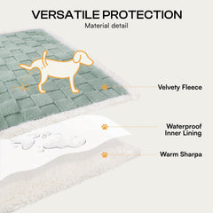 Luciphia reversible design on blanket with fleece and sherpa textures
