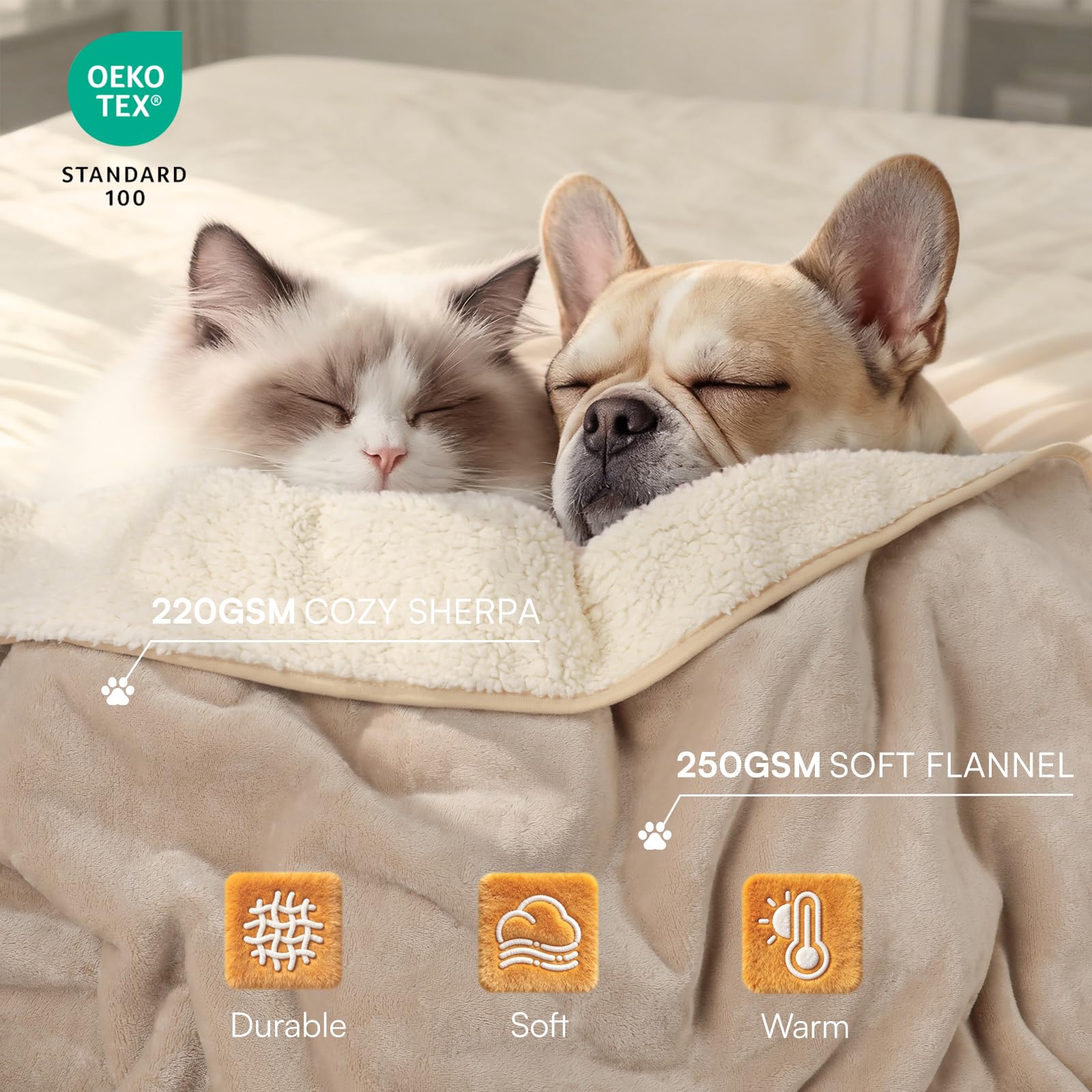 Luciphia waterproof pet blanket car-seat-shield protects upholstery on road trips.