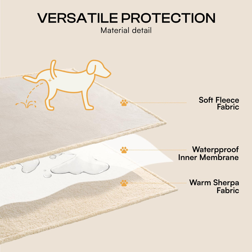 Luciphia blanket on a sofa demonstrating surface protection