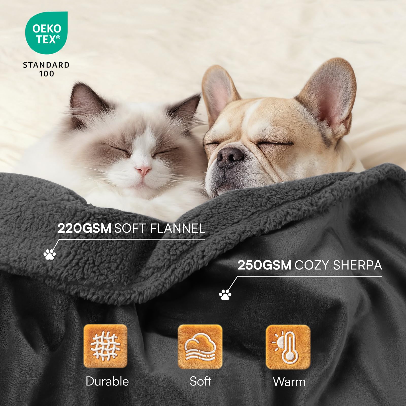 Luciphia waterproof pet blanket on couch keeping upholstery clean during play