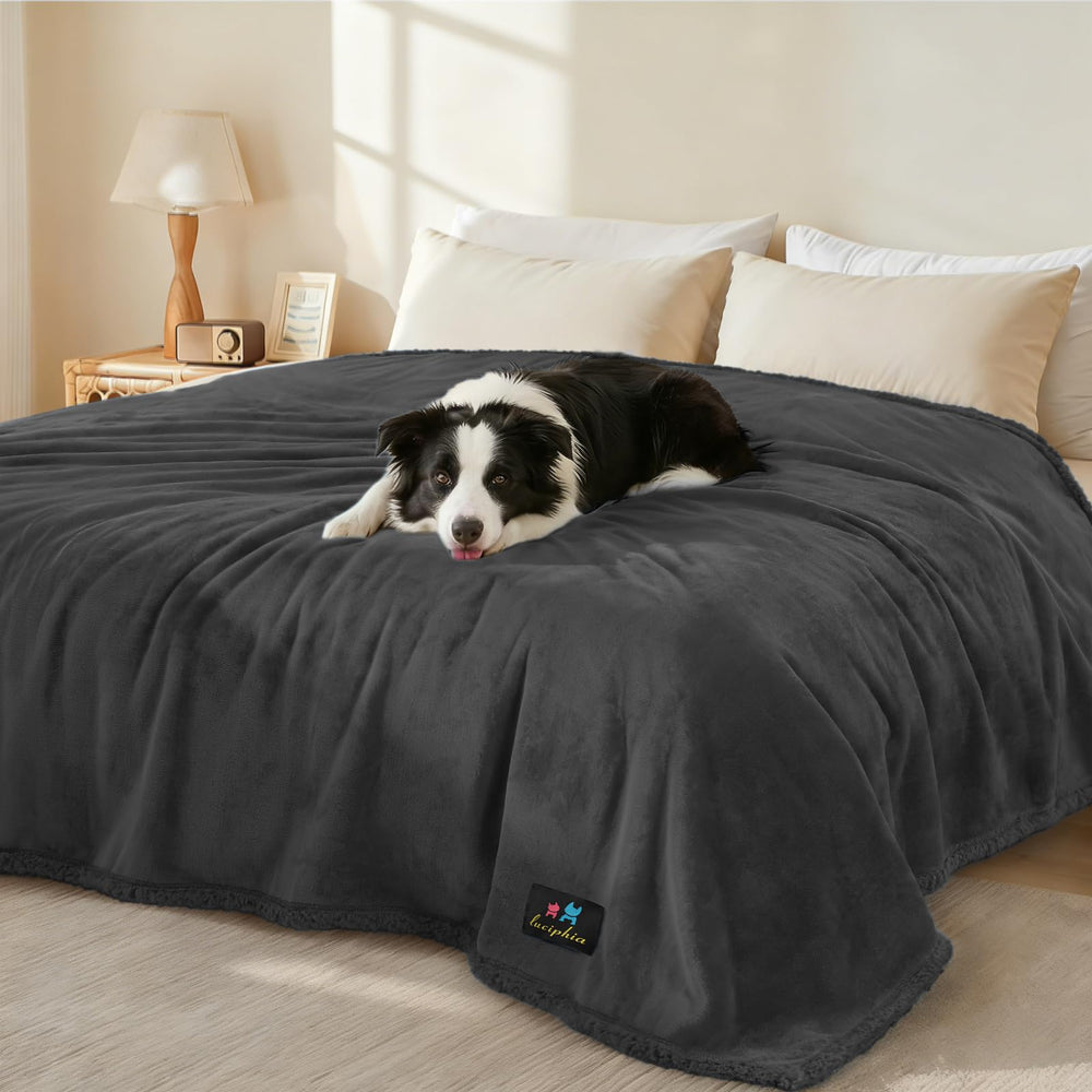 Luciphia waterproof pet blanket durable fabric resists scratches and hair cling