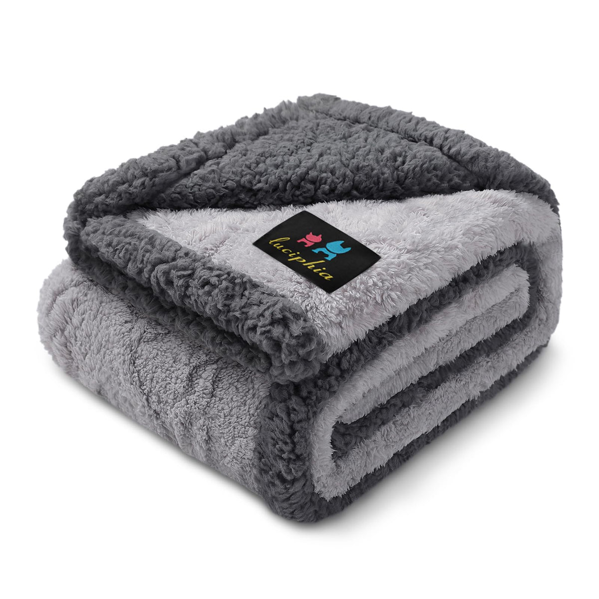 Luciphia waterproof pet blanket front view protecting a sofa from spills