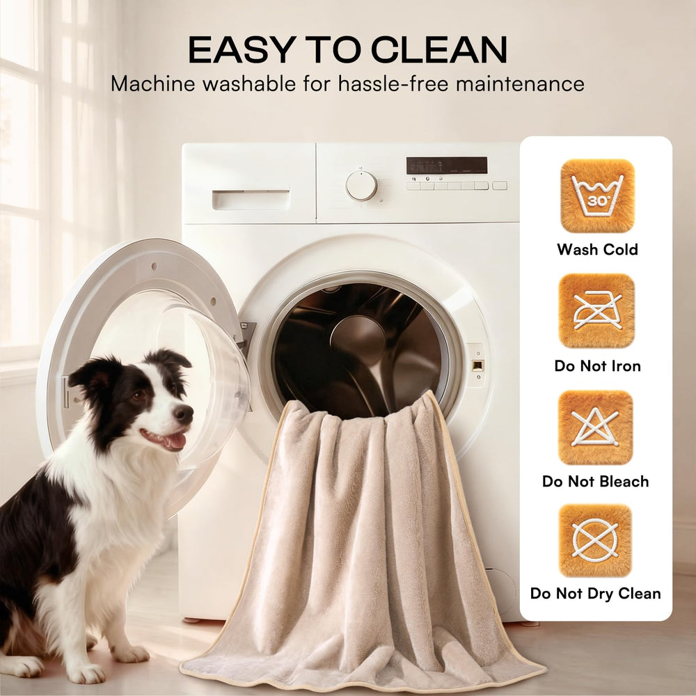 Luciphia waterproof pet blanket machine-washable for easy cleaning.