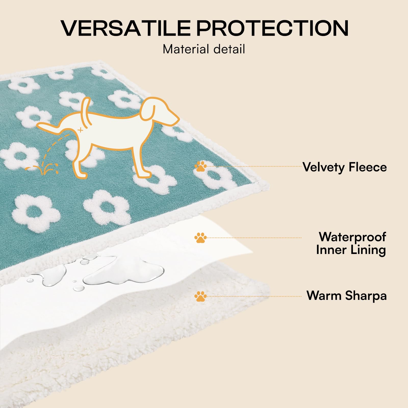 Large-size Luciphia blanket protecting a sofa from fur and spills