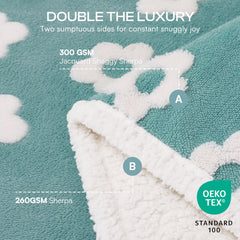 Close-up of reversible double-layer design for cozy warmth in Luciphia blanket