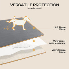 Reversible flannel side of Luciphia blanket stays breathable in warm weather.