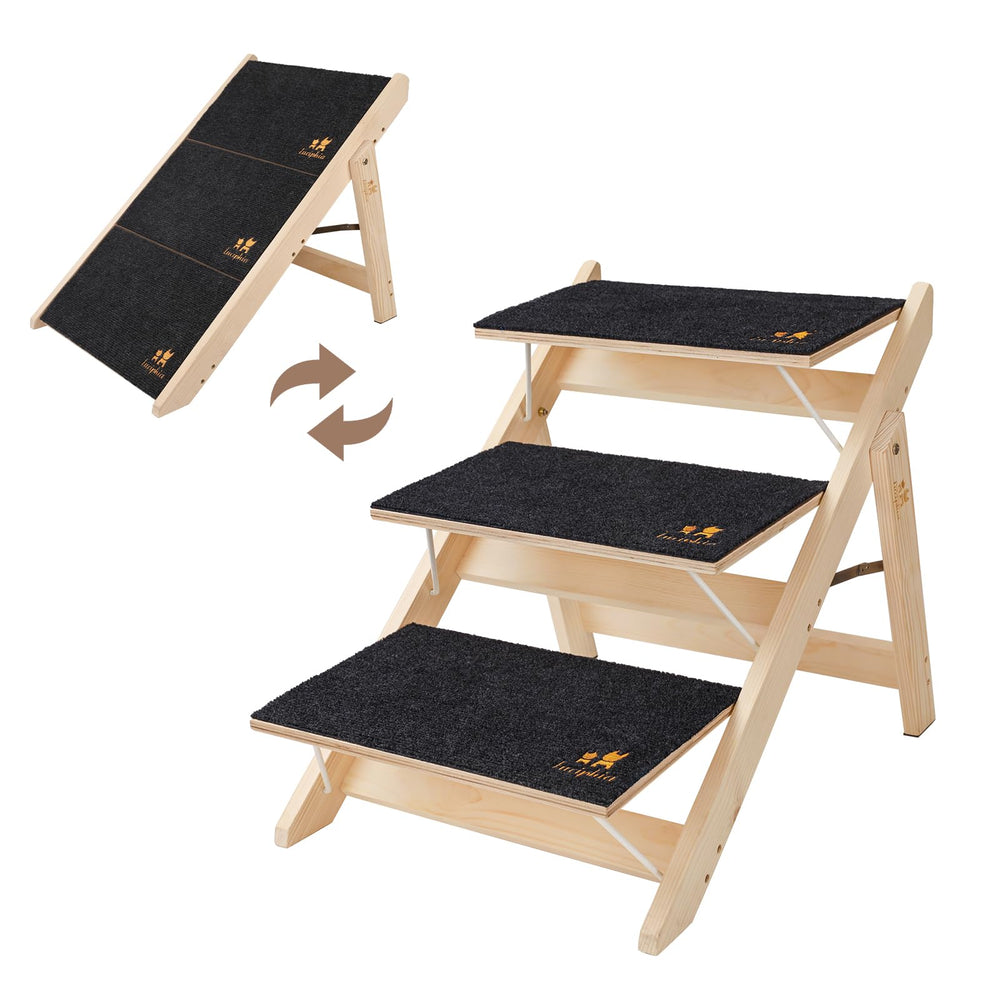 Luciphia anti-slip plush steps help older pets.