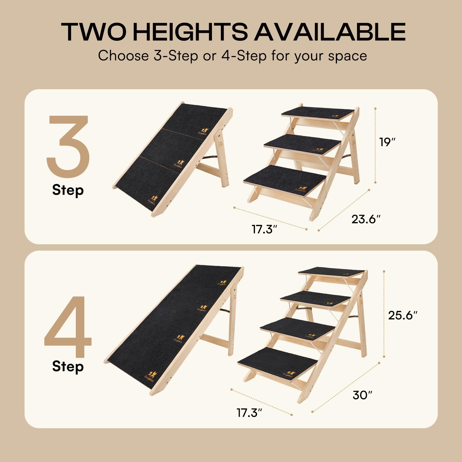 Luciphia wooden construction uses natural pine for durability and rustic style