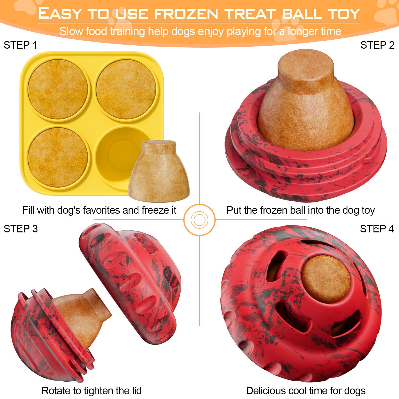 Luckdoor colorful balls entice dogs to play and exercise, increasing attention to meals.