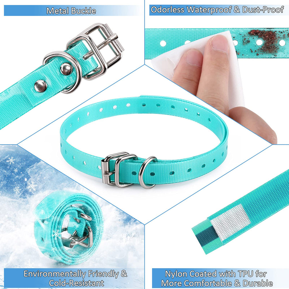 LuckinPET replacement collar strap reflective strip, enhances safety during dawn and dusk walks.