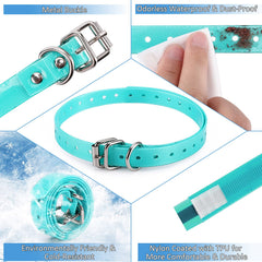 LuckinPET replacement collar strap reflective strip, enhances safety during dawn and dusk walks.