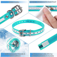 LuckinPET replacement collar strap reflective stripe enhances visibility during dawn or dusk walks