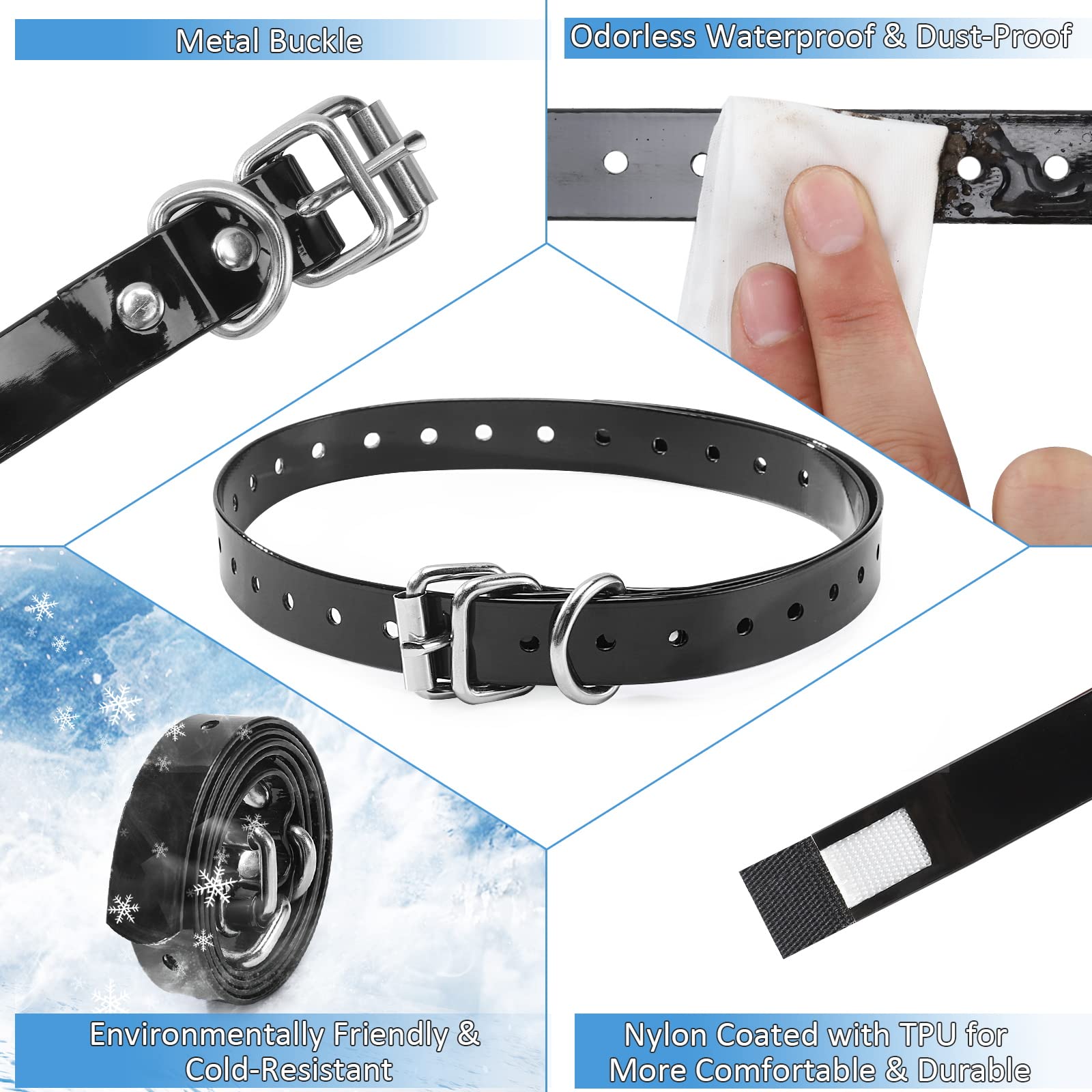 LuckinPET strap buckle and D ring provide secure closure and quick release.