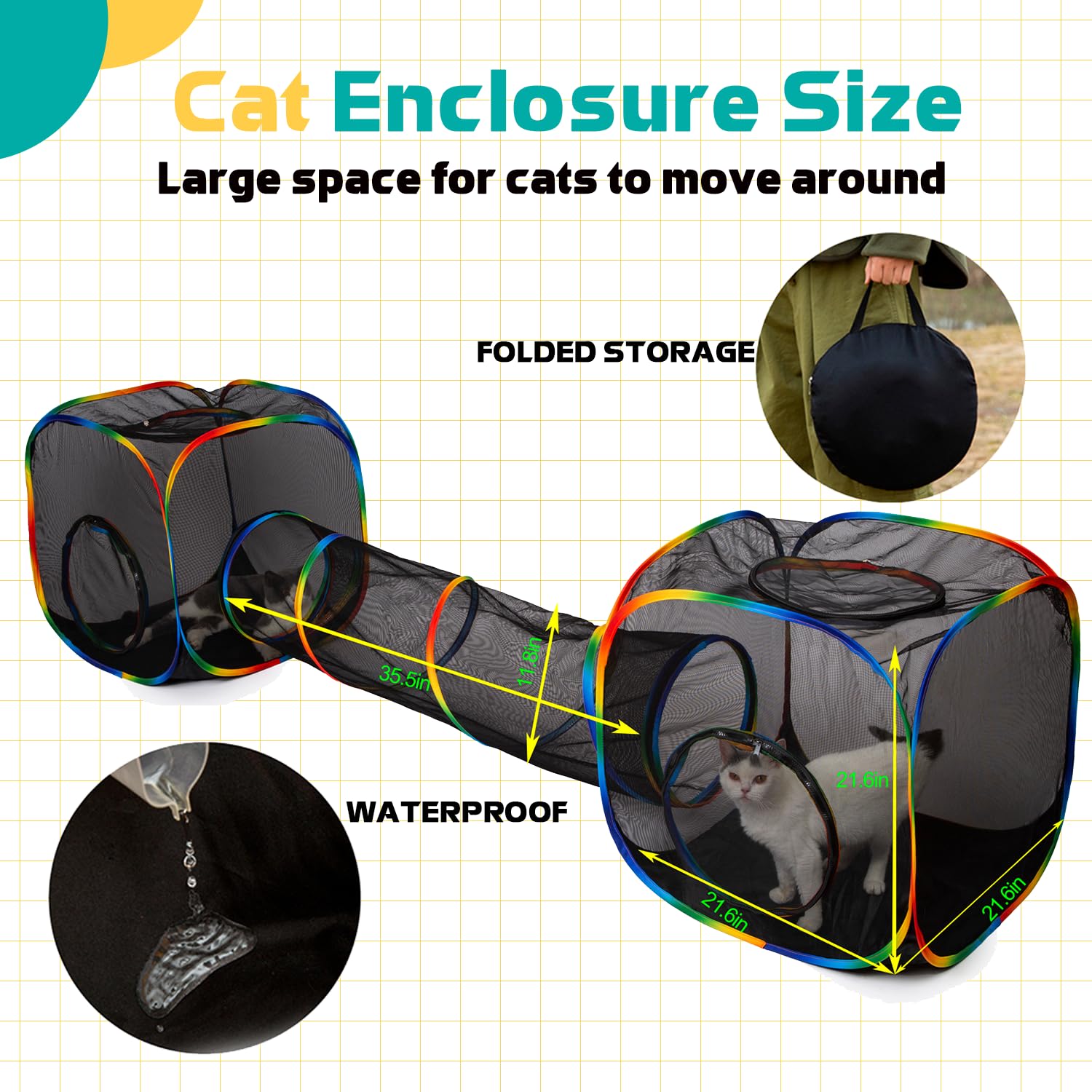 LUCKITTY Breathable mesh and Oxford fabric keep pets comfortable during outdoor sessions.