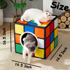 LUCKITTY Cat Condo Reversible Cushions offer versatile comfort for naps and exploration.