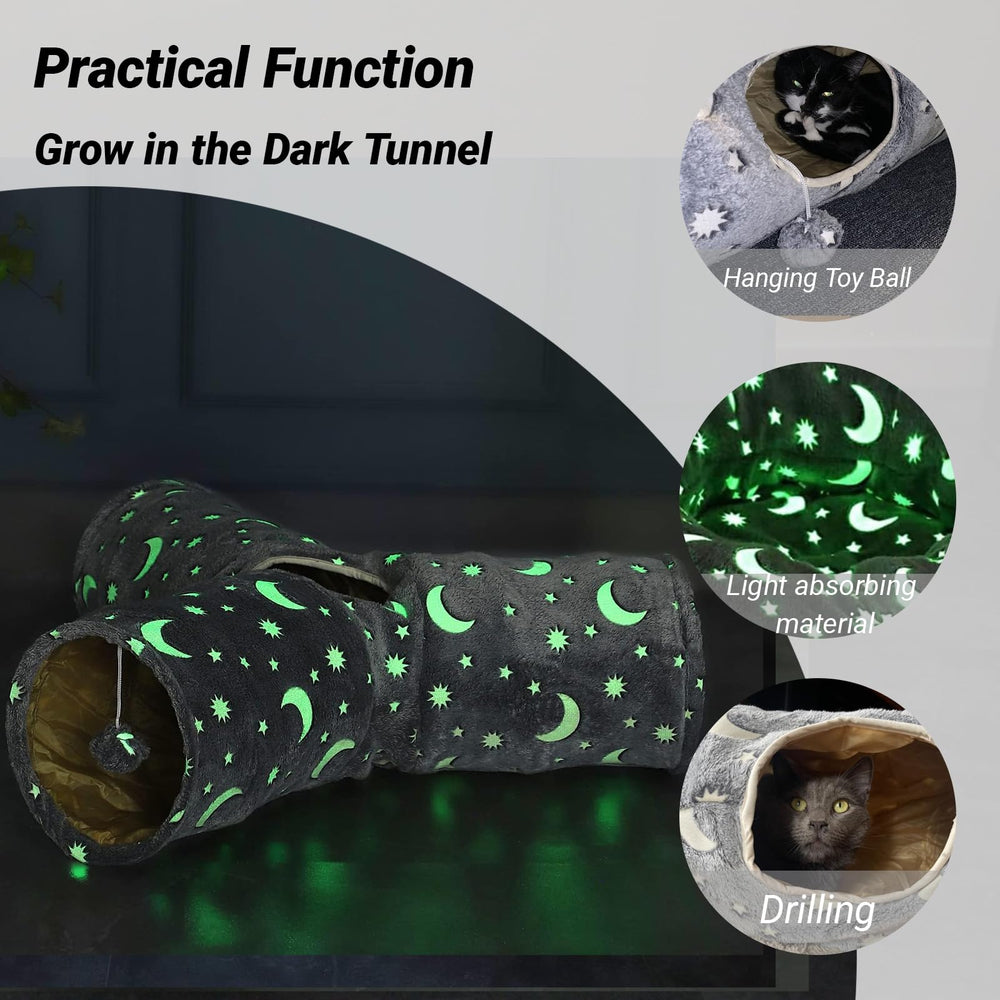 LUCKITTY Cat Tube Tunnel collapsible frame for quick setup and storage.
