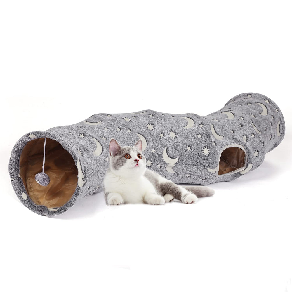 LUCKITTY collapsible tunnel design for easy storage and travel.