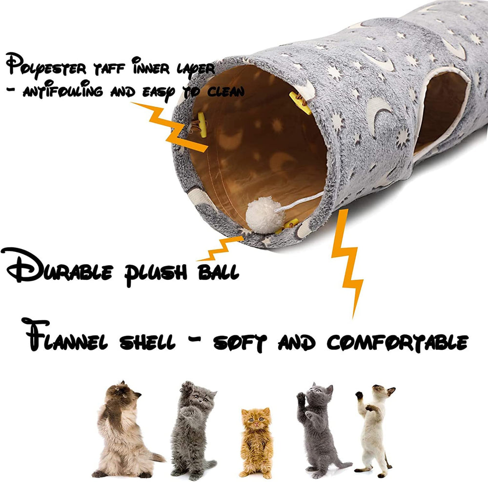 LUCKITTY moon-star pattern on tunnel adds charming aesthetics.