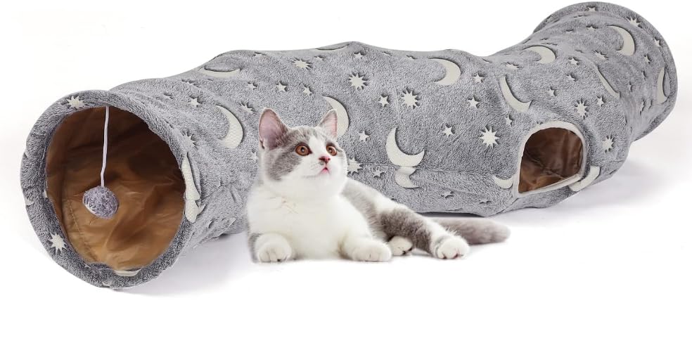 LUCKITTY cat tunnel promotes interactive play for small pets.