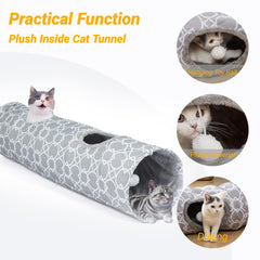 LUCKITTY Interconnectable tunnels connect to extend the play area.