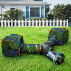 LUCKITTY cat enclosure cubes provide roomy outdoor play space for indoor cats.