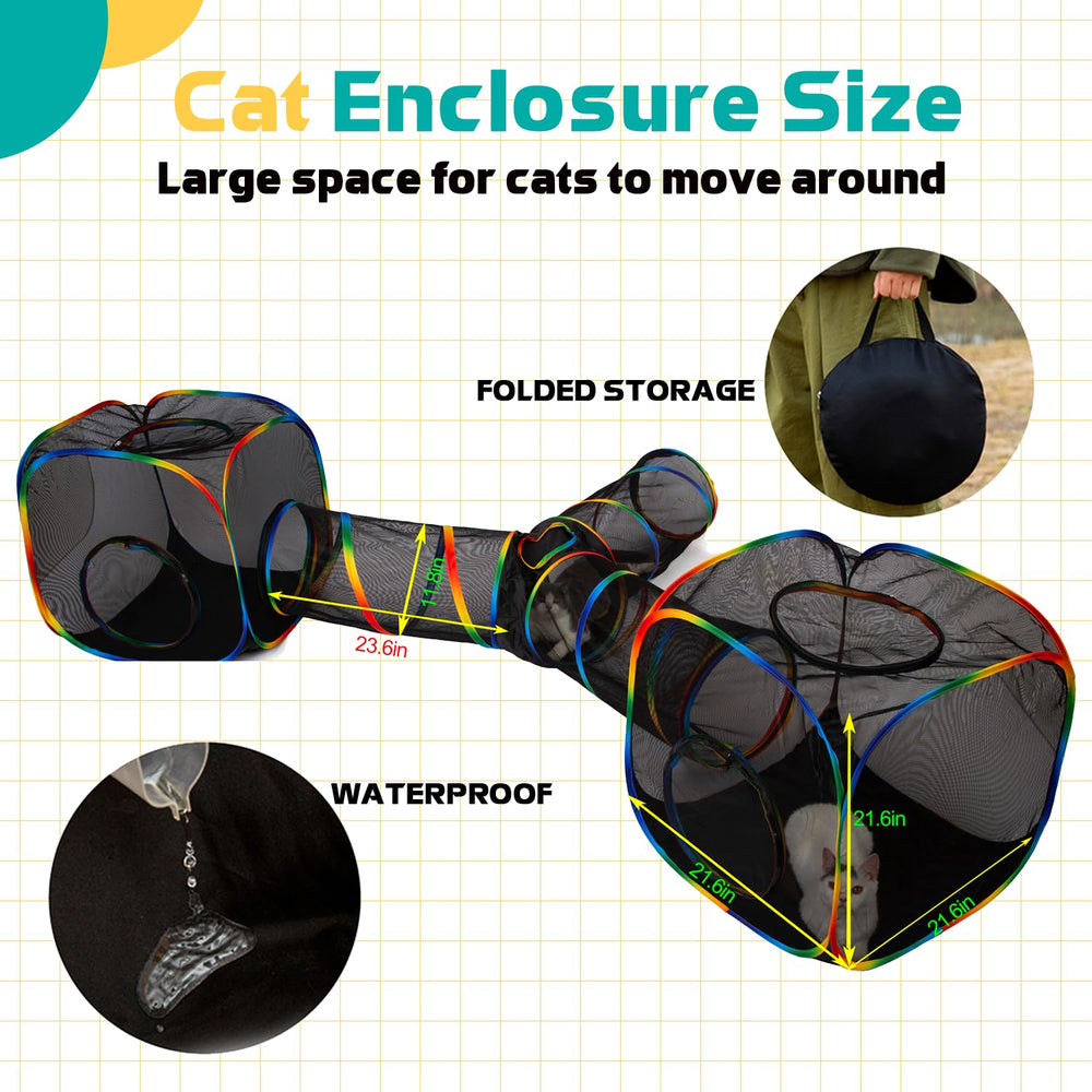 LUCKITTY cat tent offers shaded, cozy shelter during adventures.