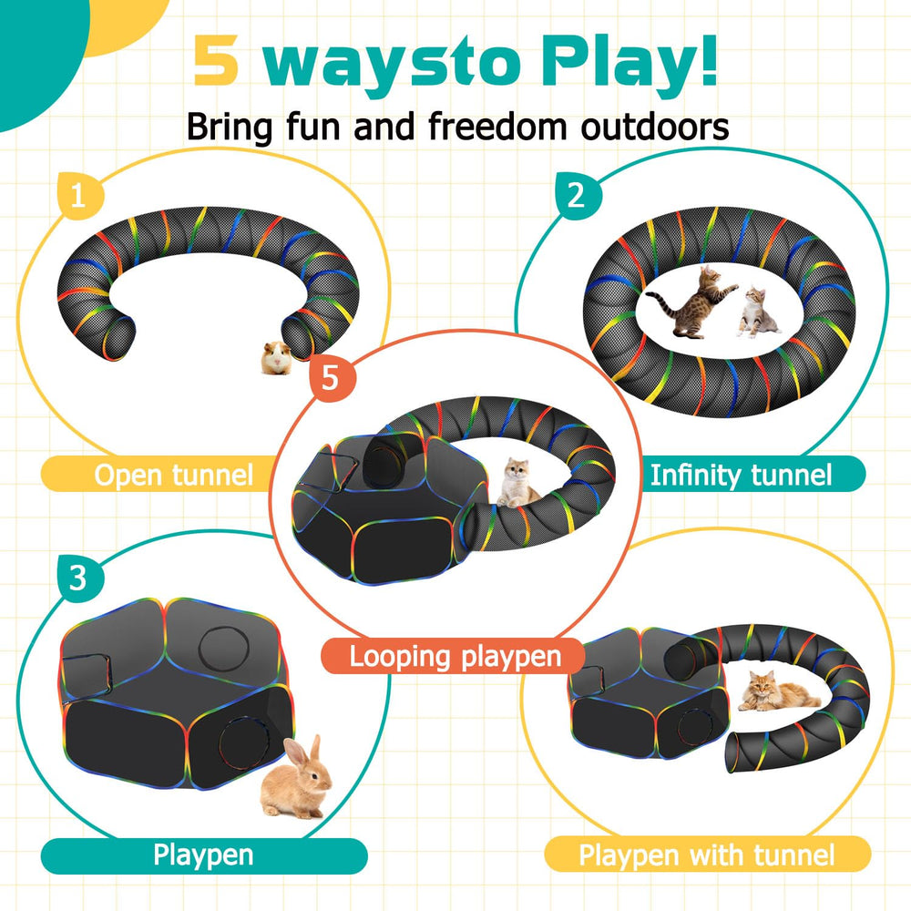 LUCKITTY enclosure offers over 15 sq ft of activity space for multiple pets.