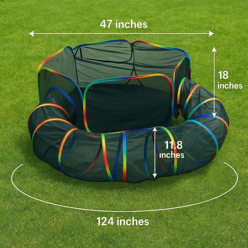 LUCKITTY durable 210D Oxford fabric and scratch-resistant mesh.
