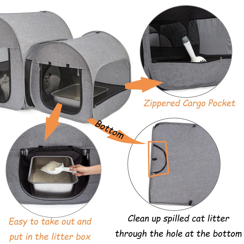 LUCKITTY cat toilet with front access for easy litter management